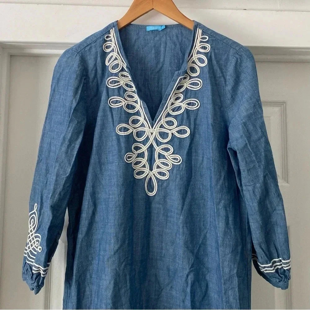 J. McLaughlin Pansy Denim Maxi Dress - Picture 3 of 8